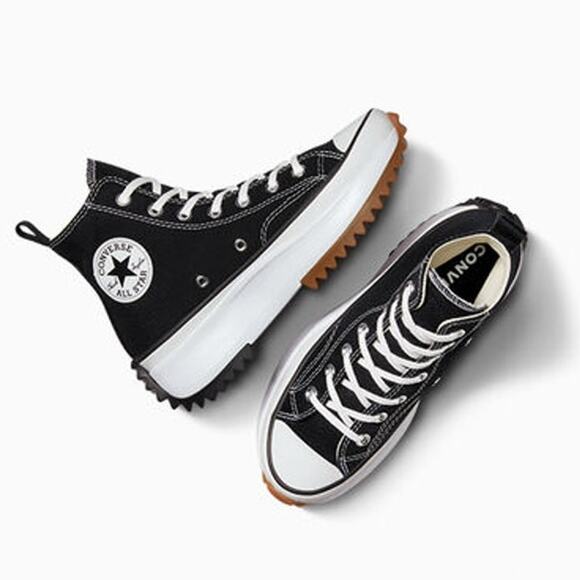 Converse OG Run Star Hike Unisex High Top Platform Sneaker in Black, Size 10 - Picture 4 of 14